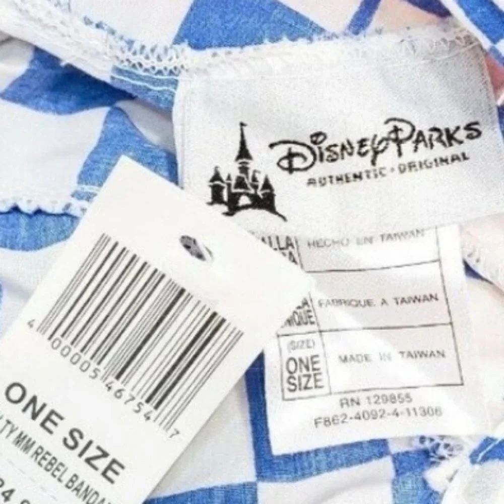 Disney Mickey Mouse Theme Parks Punk Rebel Bandana Mohawk Checkered Hat